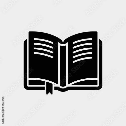 E book icon vector, Education online icon, Electronic book sign