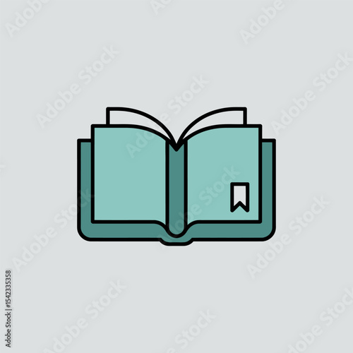 E book icon vector, Education online icon, Electronic book sign