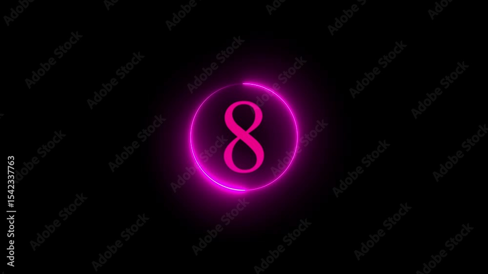 3D glowing 4 number animated. Three-dimensional 1 numbers rotatetion Shiny metallic number countdown sequence with rotating numbers 4. countdown .