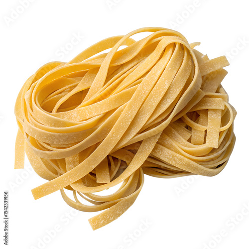 Tagliatelle pasta isolated on transparent background