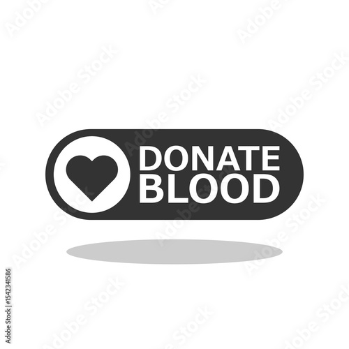 Donate blood icon with shadow