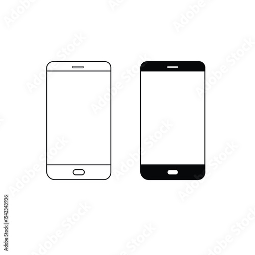 mobile phone , sell phone icon vector illustration and white background 