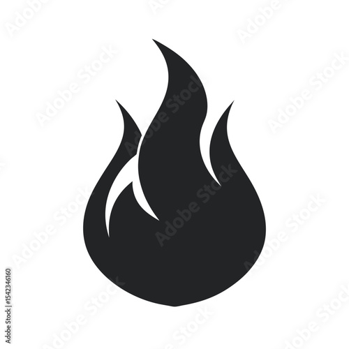 Fire Flame Silhouette Vector Symbol Icon