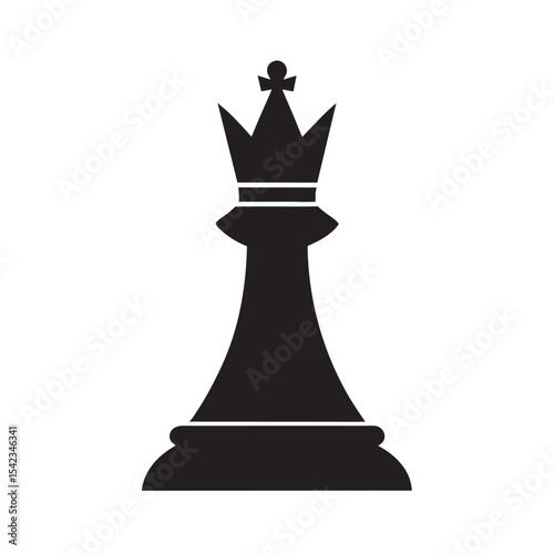 Chess King Silhouette Game Icon Design