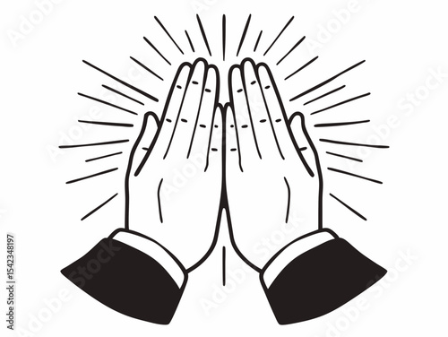 High Five Illustration Teamwork, Unity, and Success Graphic
