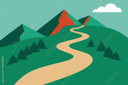 Winding Road to Mountain Peaks A Journey Through Scenic Landscapes