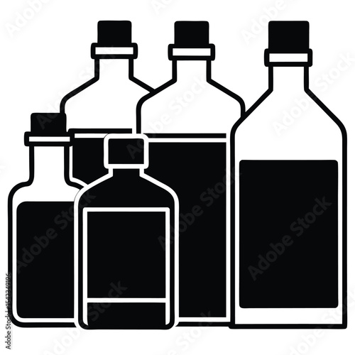Laboratory Equipment Vector Illustration with Flasks Beakers and Scientific Instruments