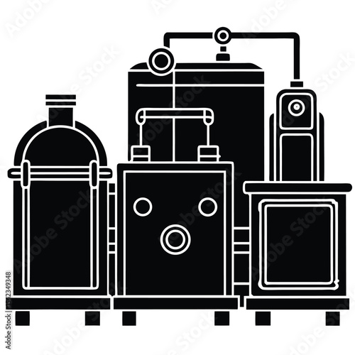 Detailed Illustration of Modern Laboratory Equipment