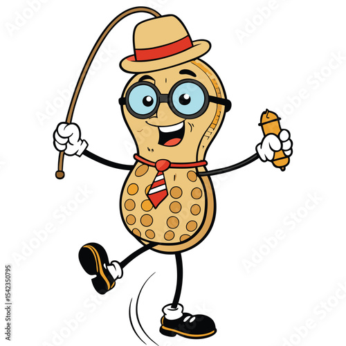 Goofy Peanut Cartoon Bouncing