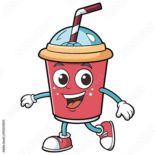 Soda Cup With Straw Hat