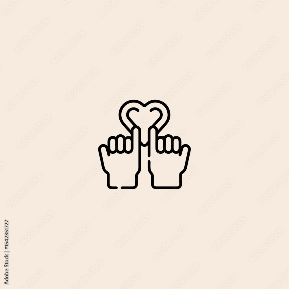 Obraz premium Pinky promise icon flat vector design.