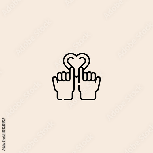 Pinky promise icon flat vector design.