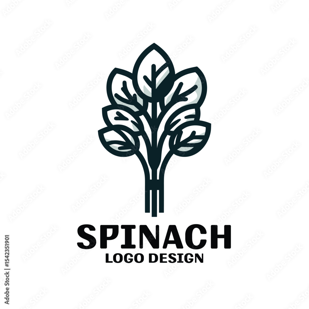Obraz premium Spinach Vector Logo Design