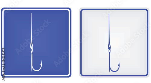 Fishing area sign. vector illustration