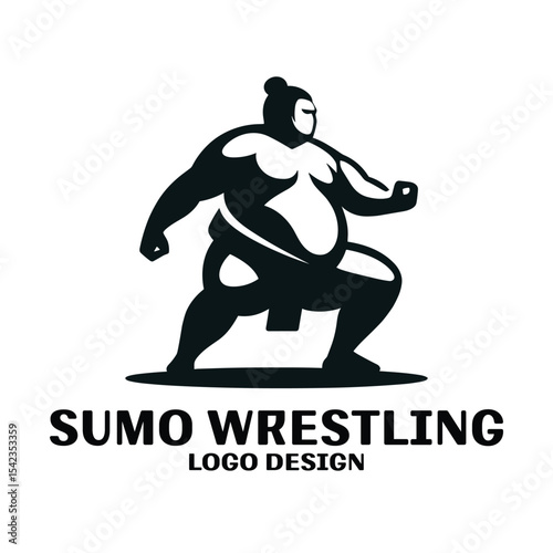 Sumo Wrestling Vector Logo Design
