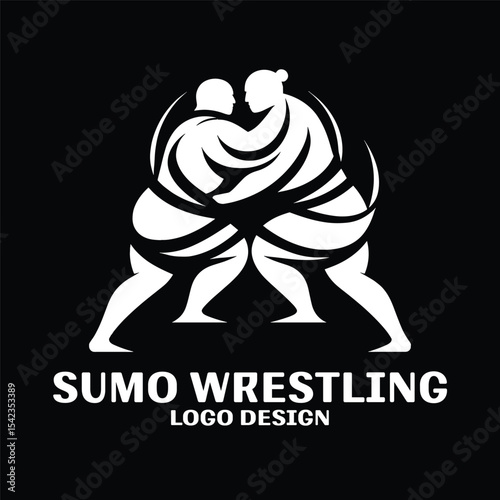 Sumo Wrestling Vector Logo Design