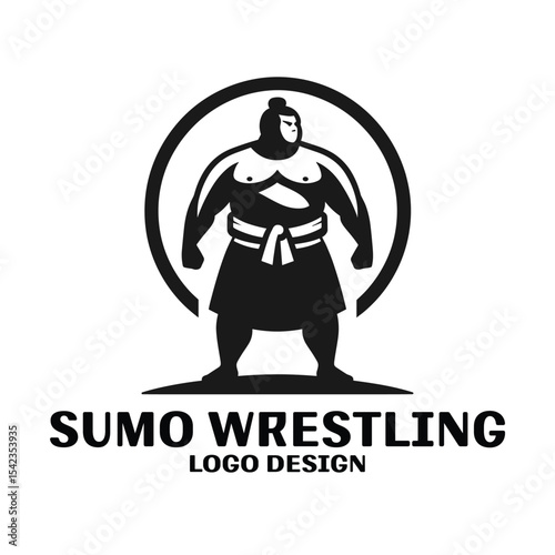 Sumo Wrestling Vector Logo Design