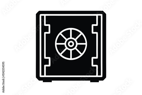 vault vector icon on white