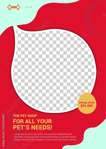 Pet Shop Flyer Template | Modern Animal Care Promotion Design