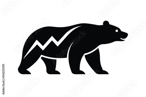 bear market symbol vector icon
