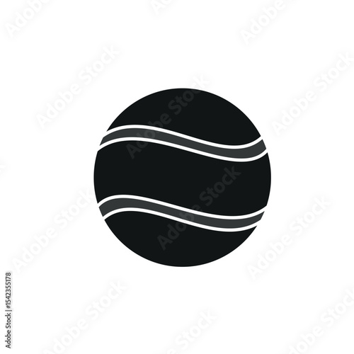  Black and White color is a cricket ball clip clip art vector and illustration White Baggound