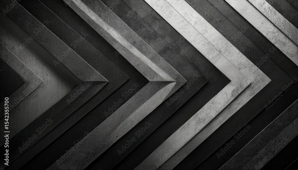 Fototapeta premium abstract geometric 3d illusion of overlapping black and white cubes with marble texture and halftone shading for modern branding, poster design, or digital backdrop