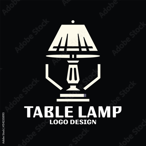 Table Lamp Vector Logo Design