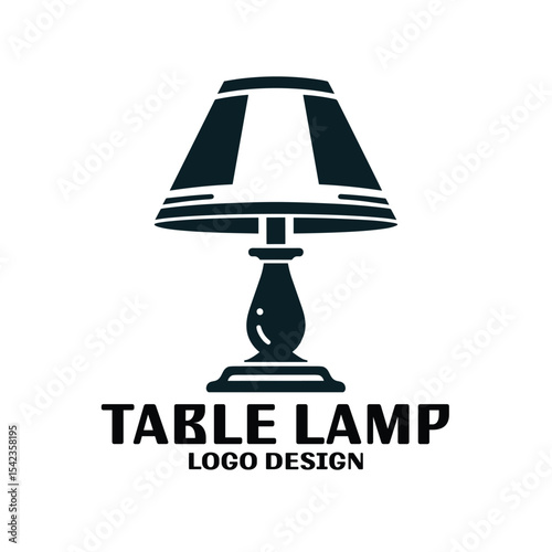 Table Lamp Vector Logo Design