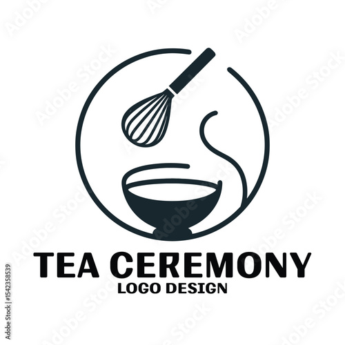 Tea Ceremony Vector Logo Design