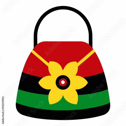 Vector art illustration of a vanity bag