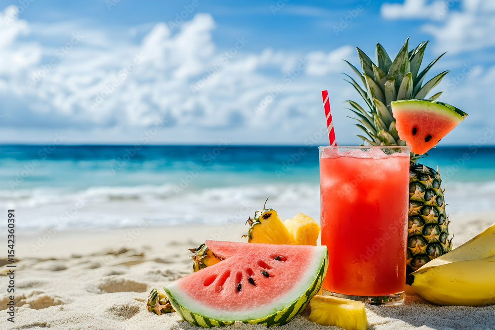 Obraz premium cocktail on the beach