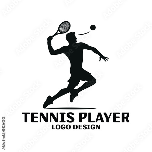 Tennis Player Vector Logo Design