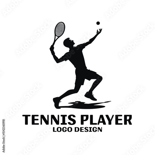 Tennis Player Vector Logo Design