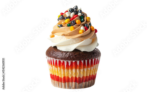 Delicious Juneteenth Celebration Cupcake Featuring Bright Decorative Toppings