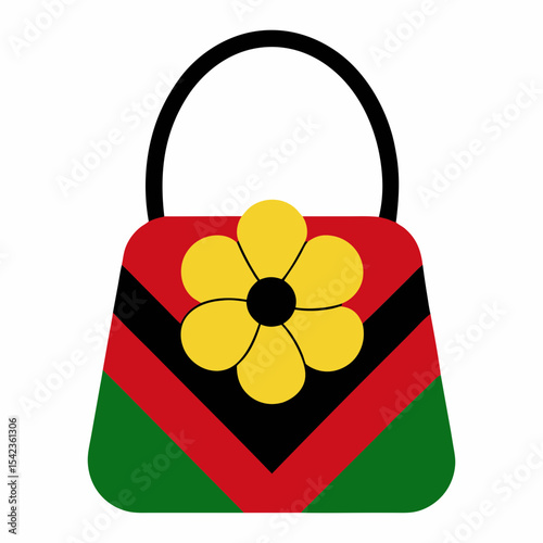 Vector art illustration of a vanity bag