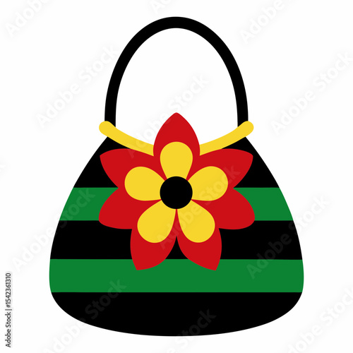 Vector art illustration of a vanity bag