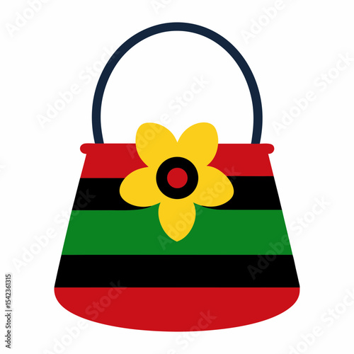 Vector art illustration of a vanity bag