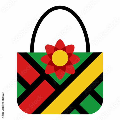 Vector art illustration of a vanity bag