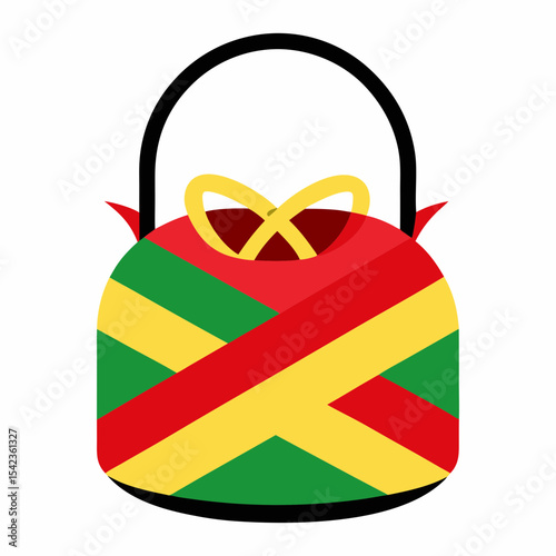 Vector art illustration of a vanity bag