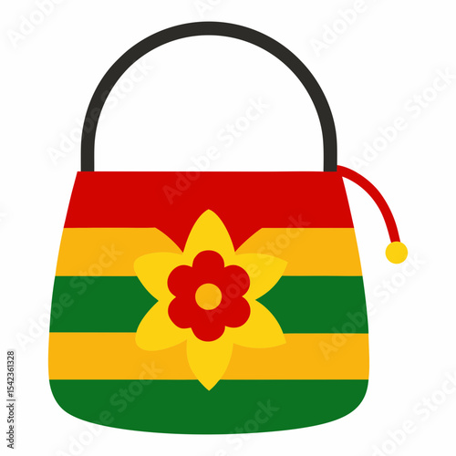 Vector art illustration of a vanity bag
