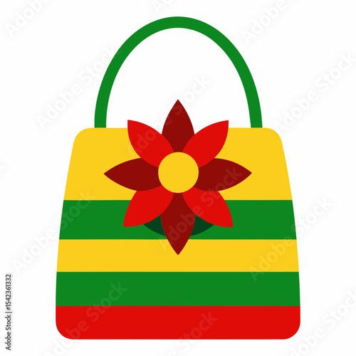 Vector art illustration of a vanity bag