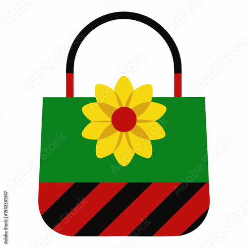 Vector art illustration of a vanity bag