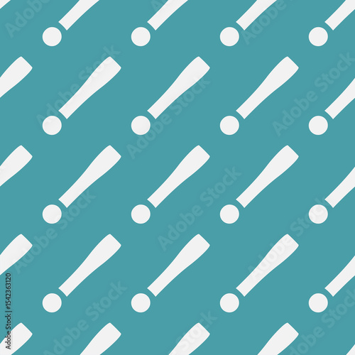 Exclamation Mark Seamless Pattern on Blue