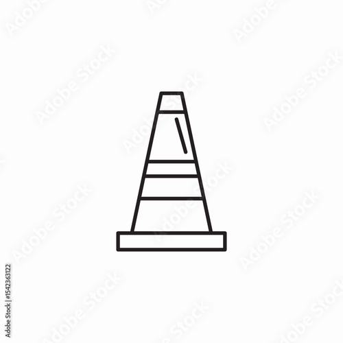 safety traffic cone icon sign vector