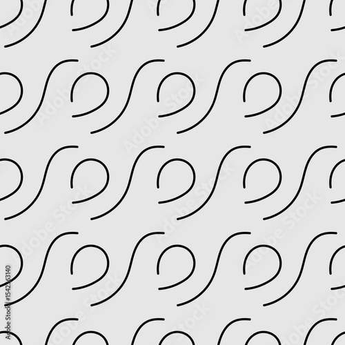 Abstract Seamless Pattern with Black Lines