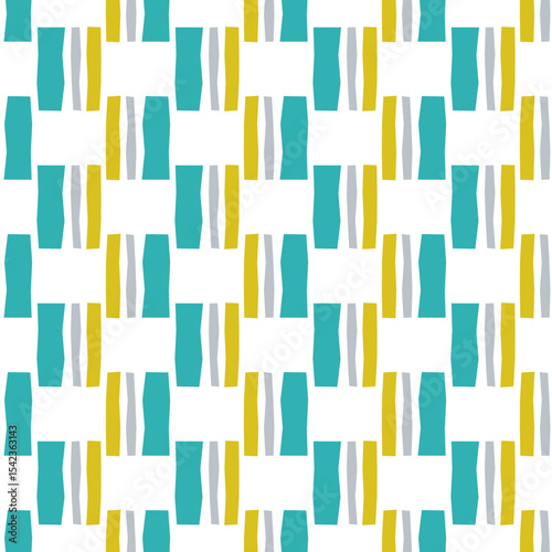 Seamless vector pattern in geometric ornamental style