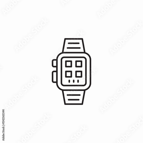 smart watch apps icon sign vector