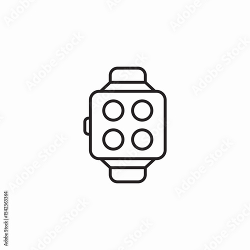 smart watch display icon sign vector