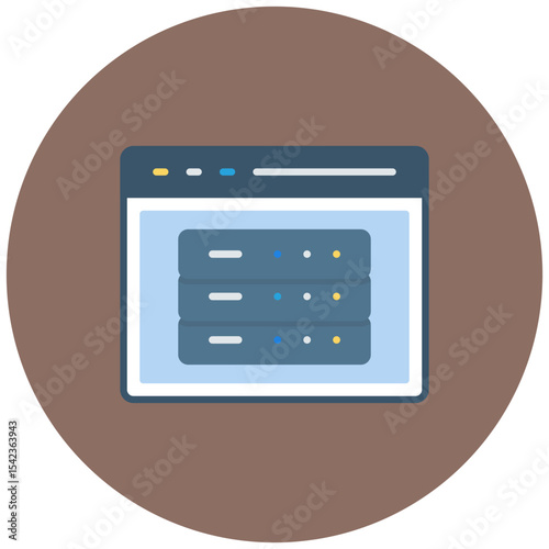 Server icon vector image. Can be used for Internet Marketing Service.