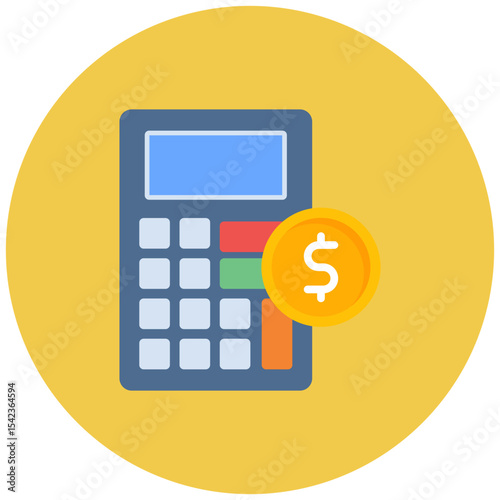 Payment Calculator icon vector image. Can be used for Automotive Dealership.